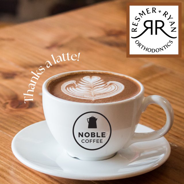 🚨Calling all @NobSchools staff members!🚨 Don’t forget to grab a beverage of your choice this month at Noble Coffee for staff appreciation! This teacher/staff appreciation gift is made possible by our friends at Resmer+Ryan Orthodontics. Thanks a latte for all you do!