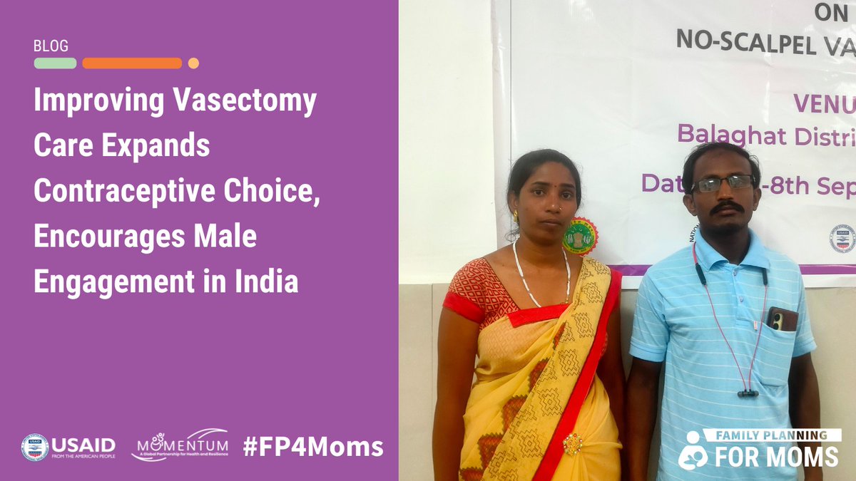 Men have a role to play when it comes to #FamilyPlanning, too. Learn how one couple in India chose #vasectomy after counseling from a health worker trained by MOMENTUM Safe Surgery: usaidmomentum.org/improving-vase… #FP4Moms