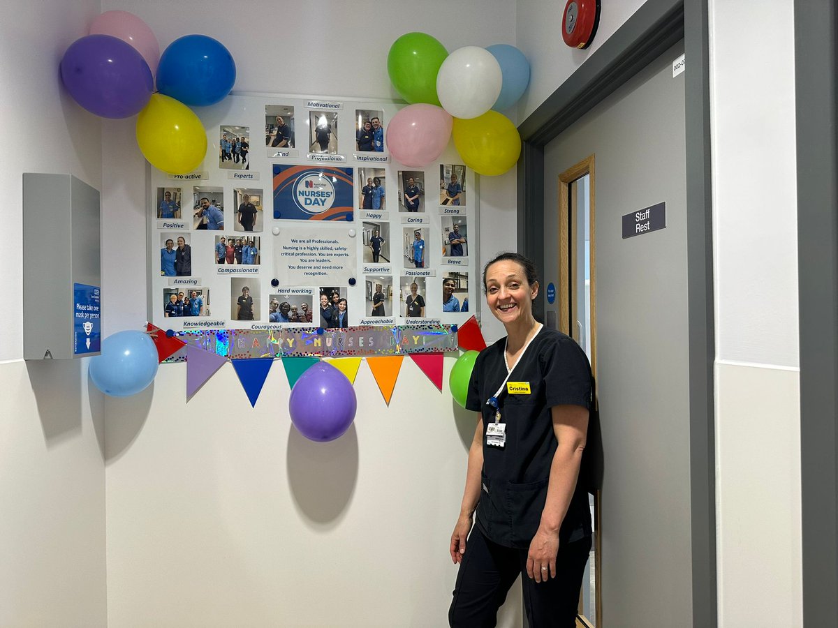 Practice Educator Cristina and the Critical Care department @EastCheshireNHS are celebrating the great work of the department over the #NursesDay weekend.