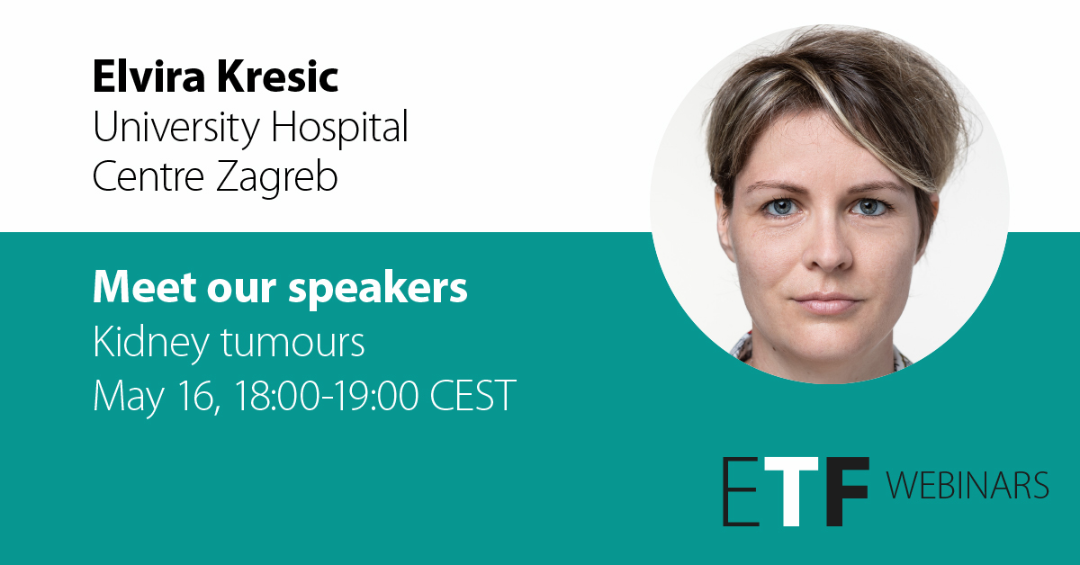 We are delighted to announce that Dr. Elvira Krešić from the University Hospital Centre Zagreb will be our third speaker at the upcoming #ETFWebinar! 🎉
Dr. Krešić will present about embolisation and postablation hemorrhage.

➡️ Register for free: bit.ly/3VZLdJq