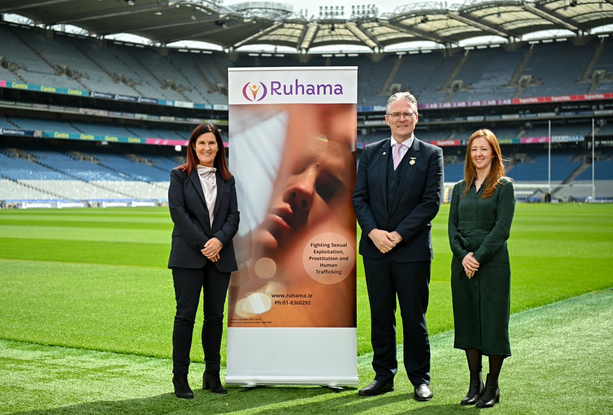 Ruhama is delighted to be announced as @officialgaa charity partner for 2024! Jarlath Burns, GAA president announced Ruhama among its 4 charity partners for the year today in Croke Park. We’re excited to work with the #GAA to promote Ruhama’s work on fighting sexual exploitation