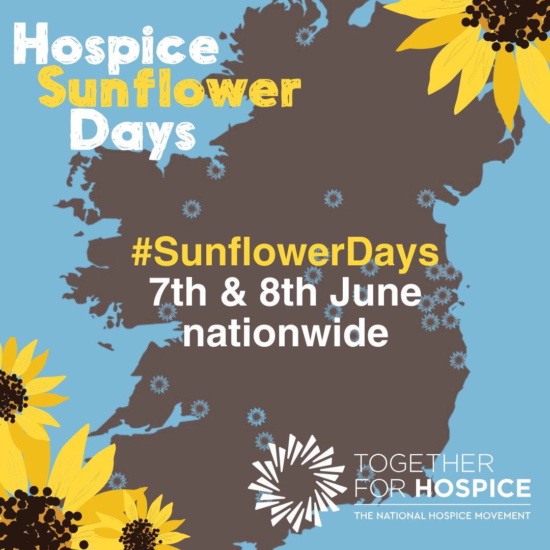 We are thrilled to join Hospice #SunflowerDays on June 7th & 8th, join Milford Care Centre and Together for Hospice members across Ireland. More info: sunflowerdays.ie/#SunflowerDays #TogetherForHospice
