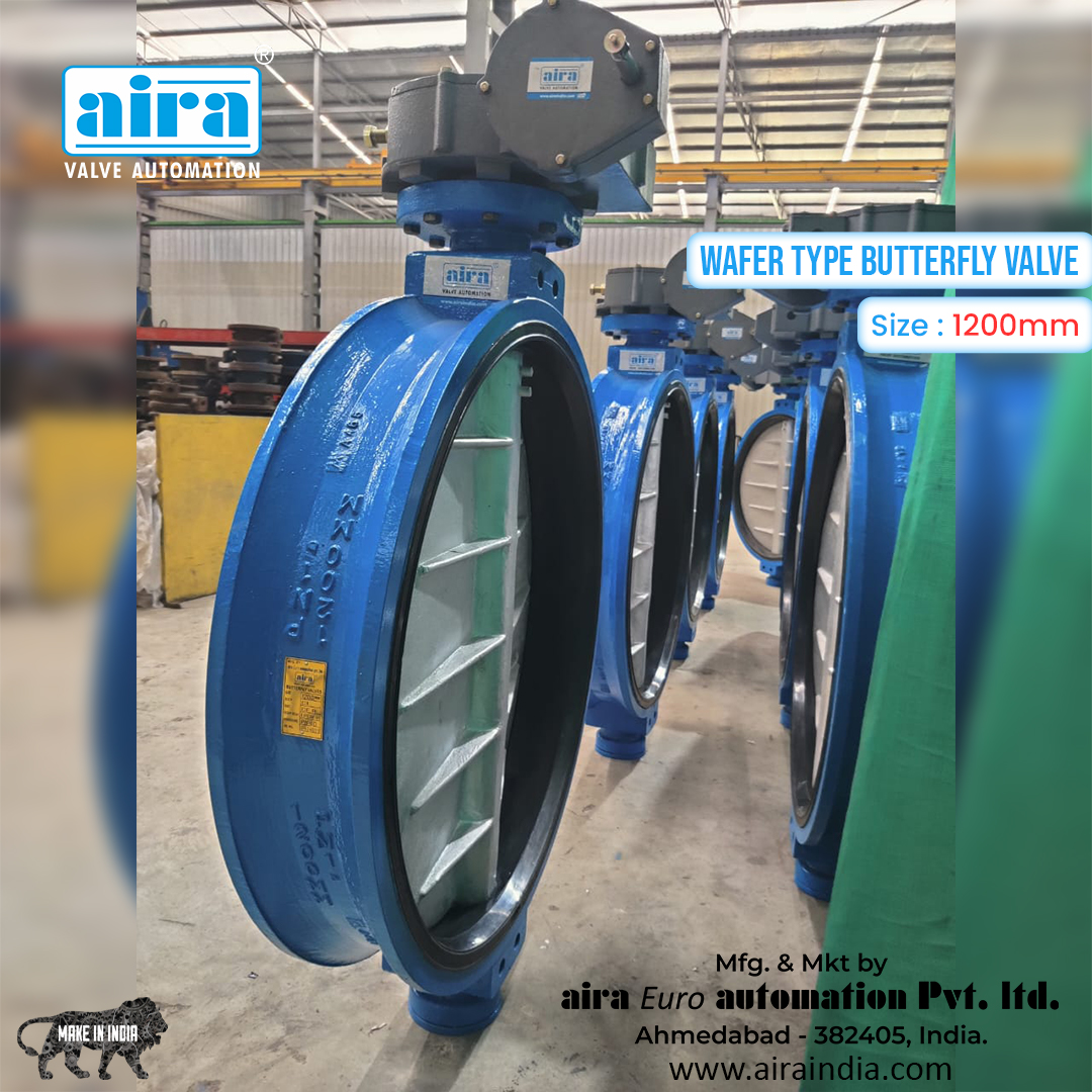 Big things come in big packages! Our latest project: a large 1200mm Wafer Type Butterfly Valve. Built with a cast iron body, CF8 flapper, and EPDM seat for optimal performance.

#AiraEuro #ButterflyValve #Trending #TrendingNow  #Manufacturer #Exporter #MakeInIndia #G20 #India