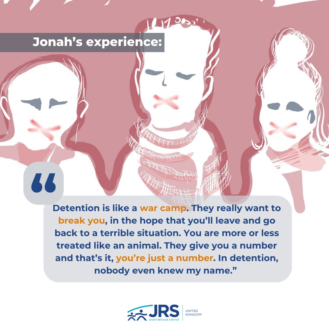 Jonah sought safety in the UK but faced harsh realities in immigration detention, treated 'like a prisoner' and struggling with mental health due to neglect. 
Thanks to Jonah & all who shared their experiences for this report.

Read Report: jrsuk.net/after-brook-ho…

#EndDetention