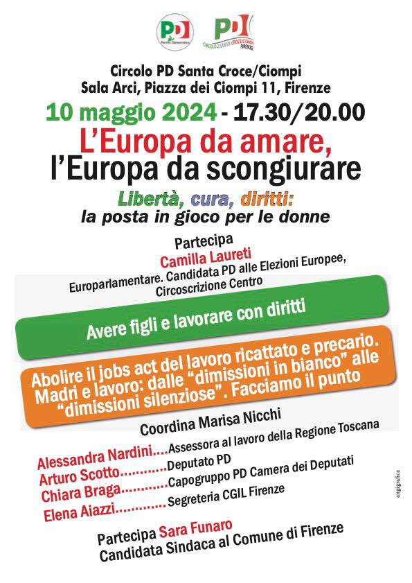 A Firenze: l’Europa da amare, l’Europa da scongiurare. Per il lavoro e il #SalarioMinimo