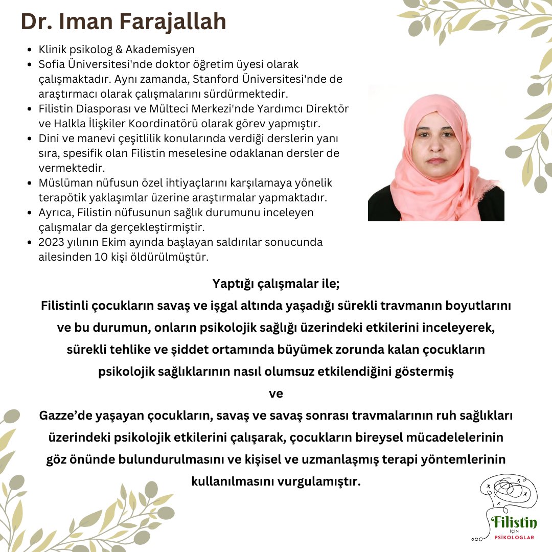 10 Mayıs Psikologlar Günü'nde Filistinli Meslektaşlarımızı Unutmadık! 🍉

#PsikologlarGünü