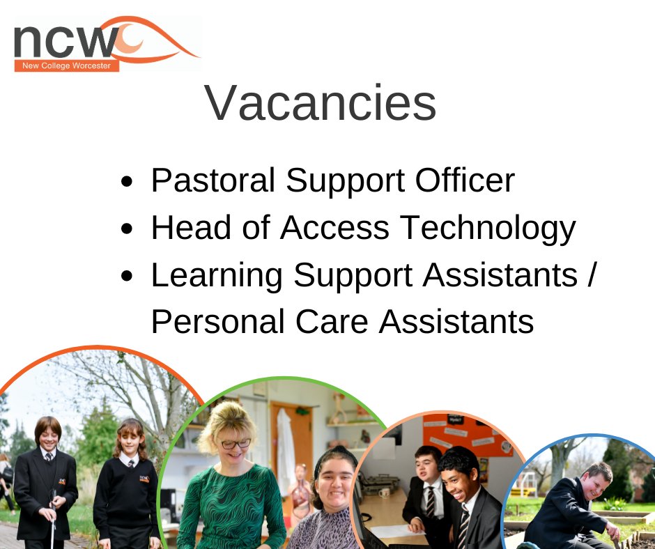 We have three new and exciting roles! NCW is a national residential school and college for young people aged 11-19 who are blind or vision impaired. Follow the link 🔗 👇 to find out more information. loom.ly/9S-phJE #SightLoss #QTVI #VisionImpairment #Worcestershire
