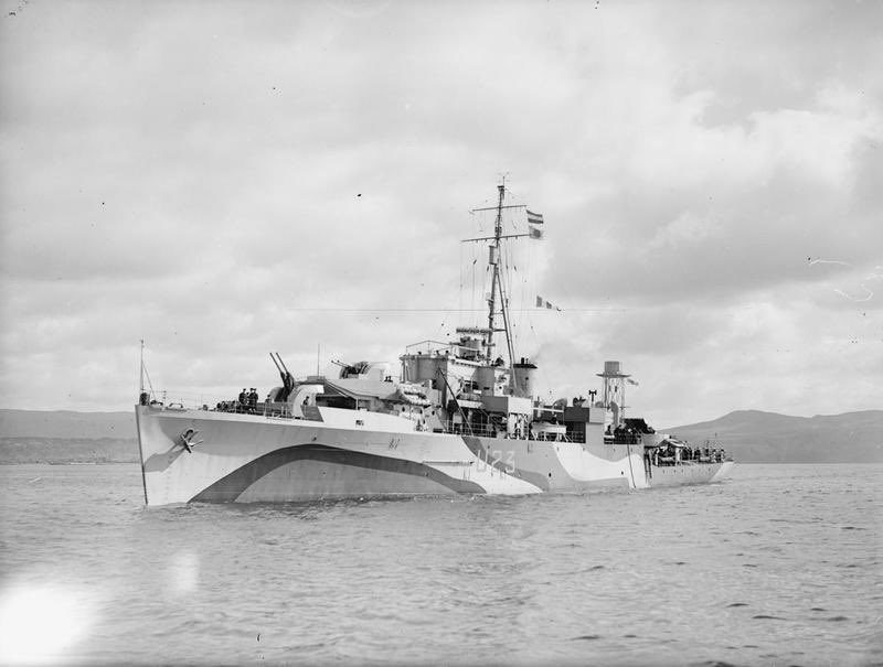 Modified Black Swan class sloop HMS Crane (U 23) Lt.Cdr. Ralph Grosvenor Jenkins, RN: Commissioned 10.05.43.