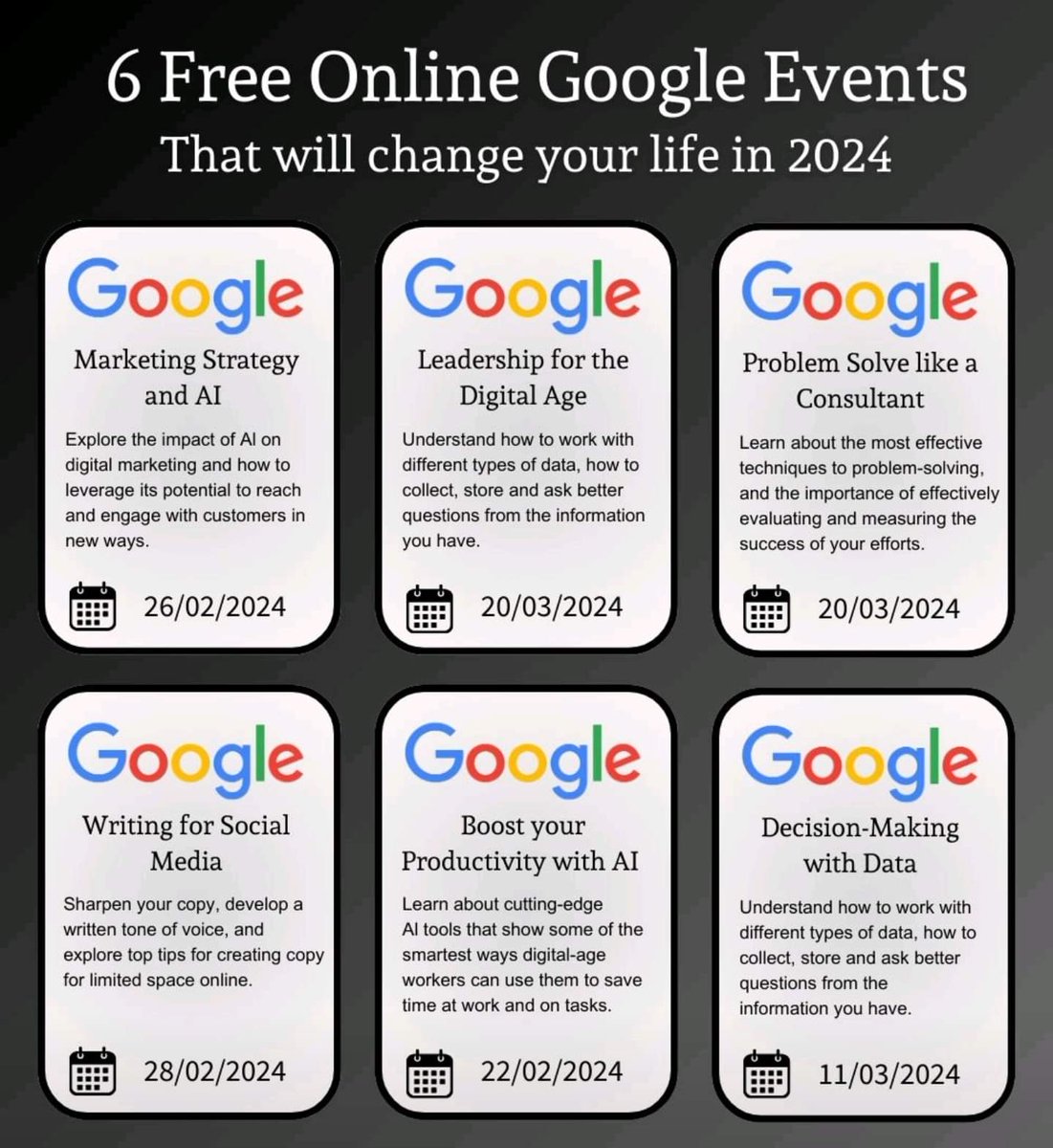 🚨جوجل يضرب ولا يبالي 🫡👇

١- جوجل اعلنت عن فرصه عظيمه لتعلم الذكاء الاصطناعي  من خلال منهج تعليمي مجاني 100% 
 - لتطبيقات الذكاء الإصطناعي من البداية للنهاية 

تااابع 👇