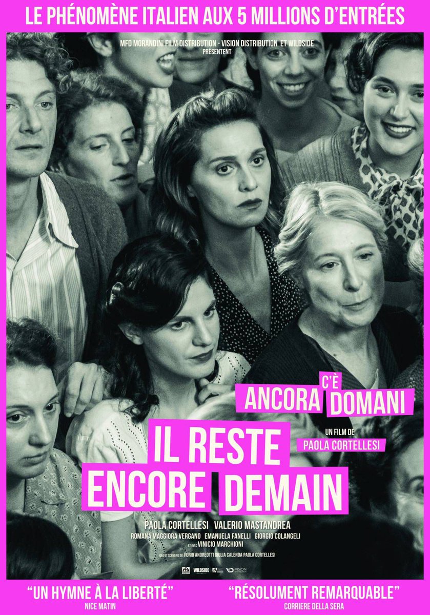 #Cinéma : impossible de ne pas souscrire au message de fond de #IlResteEncoreDemain et à sa fougue. Malgré tout, le film peine à vraiment épouser pleinement l'héritage de la comédie italienne sociale et accuse quelques grosses erreurs formelles. On en retiendra le cœur avant tout