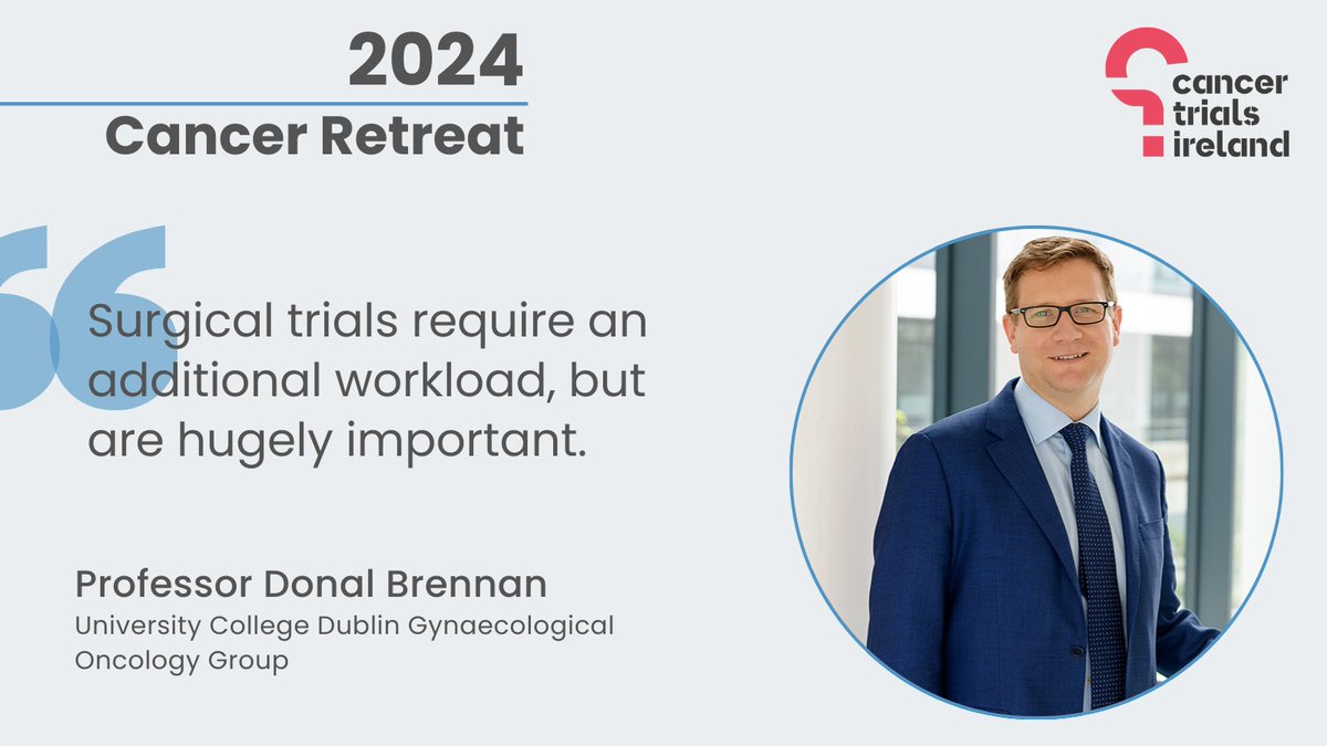By 2030, @donalb5 @UCDMedicine @MaterTrials wants to see Ireland providing evidence-based surgical practice and becoming a place where surgeons can flourish. #CancerRetreat