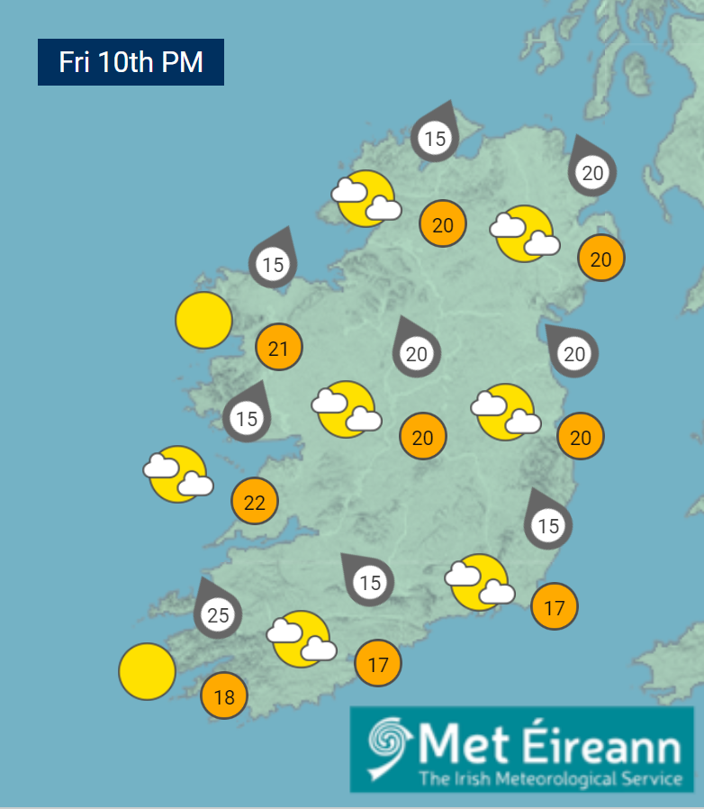 Warm and dry this afternoon with long spells of spring sunshine☀️. Highest temperatures🌡️ of 17 to 23 degrees with light to moderate southerly breezes🍃. There is just the small chance of a little coastal mist🌫️.
