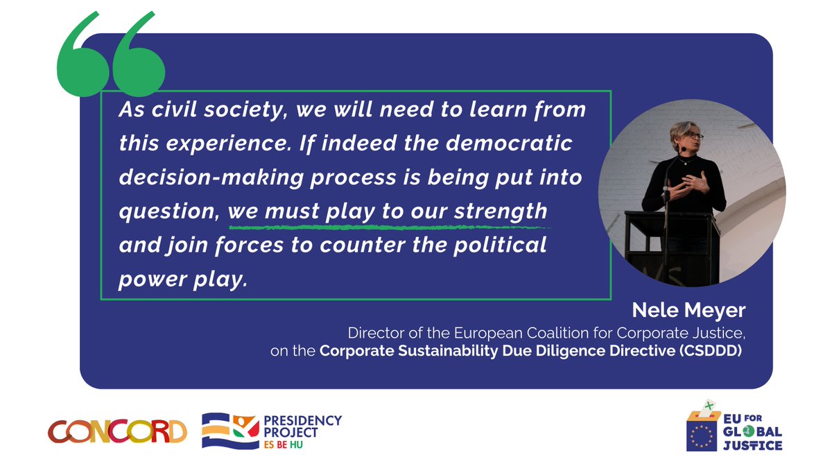 Is the #CSDDD legislative process a sign of how EU decision-making processes are being challenged? What does this mean for civil society? 🗣️📢

✍️ Nele Meyer, @ECCJorg's Director, delves into the #CSDDD adoption in our latest newsletter.

Full blog here: concordeurope.org/2024/05/08/nel…