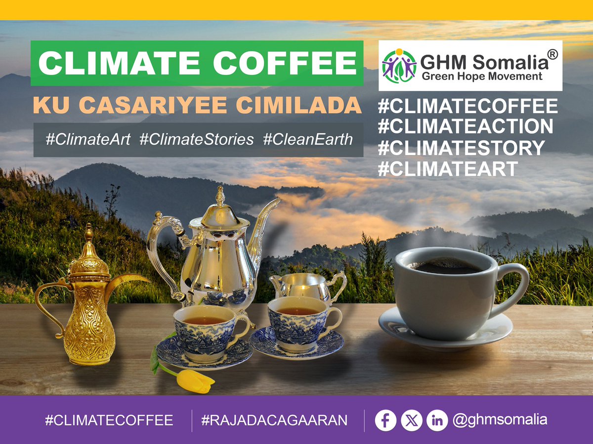 We have initiated one of a kind gathering event at the outskirts of #Garowe at #BixinValley called #ClimateCoffee the aim of the event is to promote Public Outing while having environmental preservation in mind #rajadacagaaran