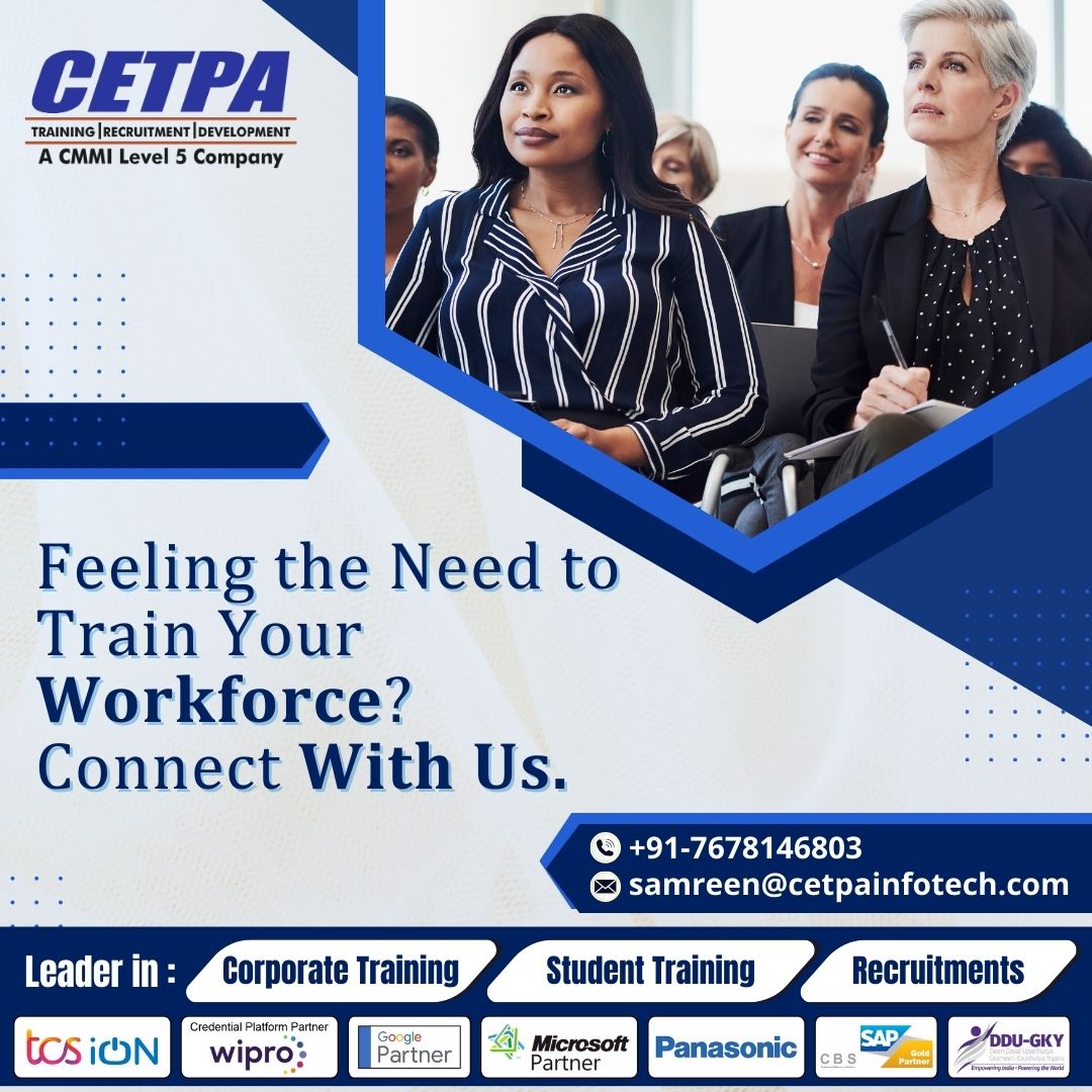 Training the workforce in today’s era acts as a catalyst to organizational success. 

👉Click Here: bit.ly/3kMmuHY

#cetpainfotech #corporatetraining #corporatelife #training #learning #onlinetrainingprogram #onlinetraining #career #employee #professional #development