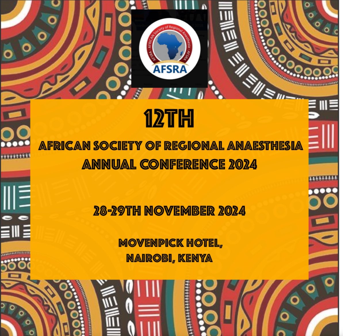Amazing News 📣📣 #AFSRA24🚨🚨📰📰Final touches for a comprehensive program in #RegionalAnaestheia and #Pain in beautiful #Nairobi #Kenya with top international speakers and faculty from around the world  28th-29th Nov 2024 Mark your Calendar🗓️🗓️Lectures   workshops and Posters💪