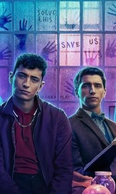 I love that on the poster we can see 'haunted' above Crystal, 'dead yet?' above Niko and 'wanna play' between Charles and Edwin #DeadBoyDetectives
