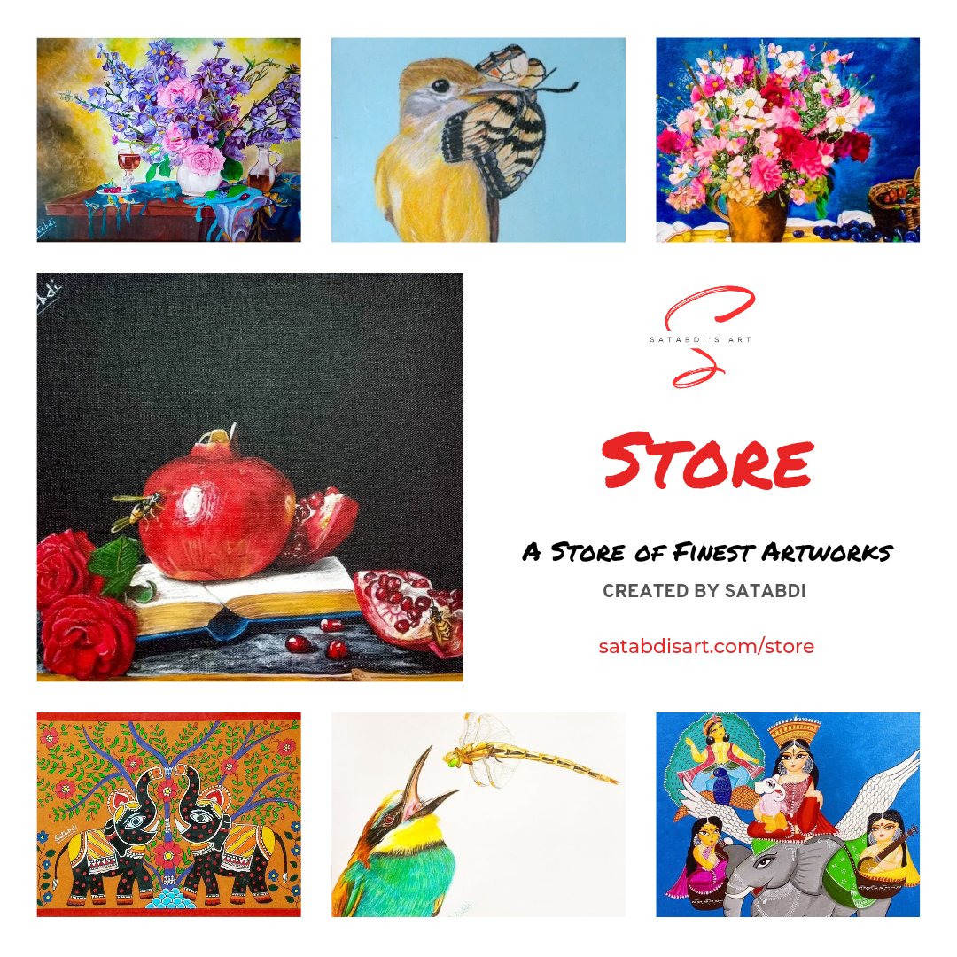 🎨 Exciting news! 🚀 
We're thrilled to announce the grand opening of Satabdi's Art Store!  Join us in celebrating the beauty of expression through art. 
Visit: satabdisart.com/store

#SatabdisArt #GrandOpening #ArtLovers 🎉🖌️