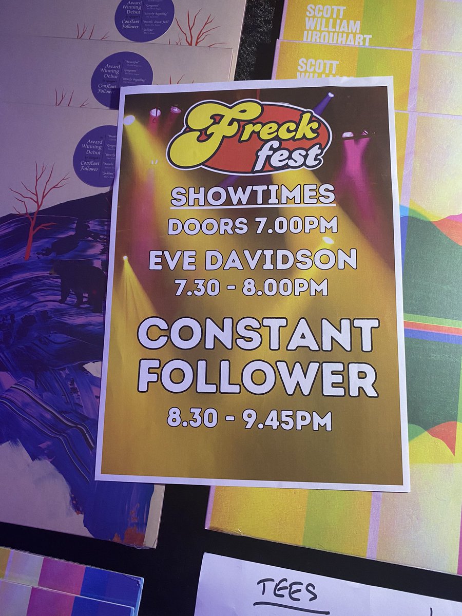 Times for tonight’s @constantfollowr show. A perfect night for atmospheric shoegaze folk. Don’t you dare miss it!