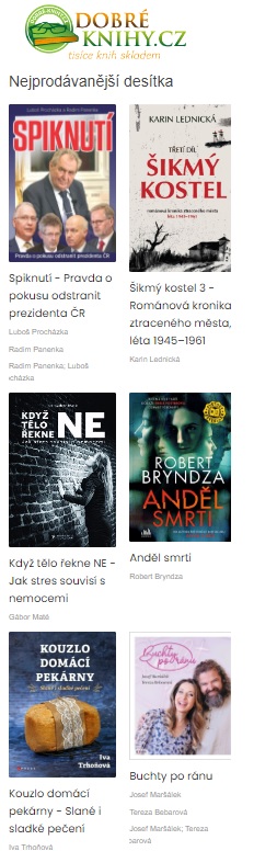 V žebříčku Nejprodávanější desítka na portálu Dobré knihy jsme nyní na prvním místě, před jinak velmi prodávanou Karin Lednickou. Děkujeme 📕 magazin.dobre-knihy.cz