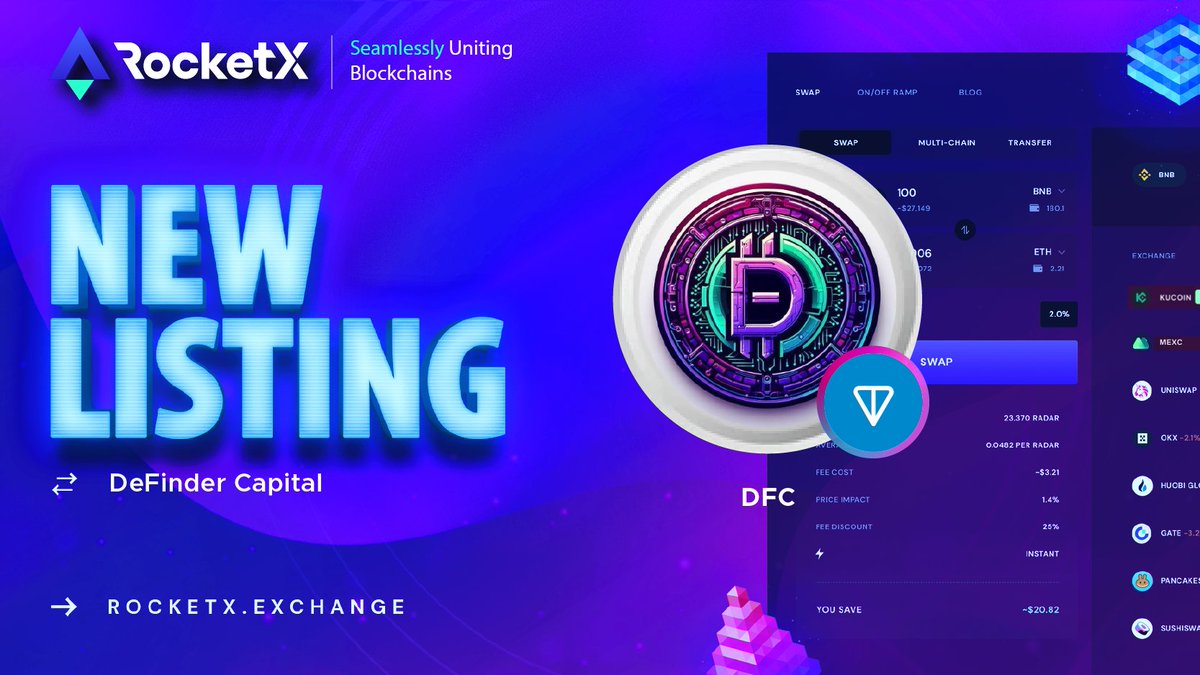 📢 NEW LISTING ALERT 🎉 RocketX is thrilled to announce that $DFC @DFCapitalGroup is now listed on the @ton_blockchain network! 🎉 📍app.rocketx.exchange ✨#DFC - The first integral social token on the TON blockchain with open functionality! @ton_blockchain Don't miss out