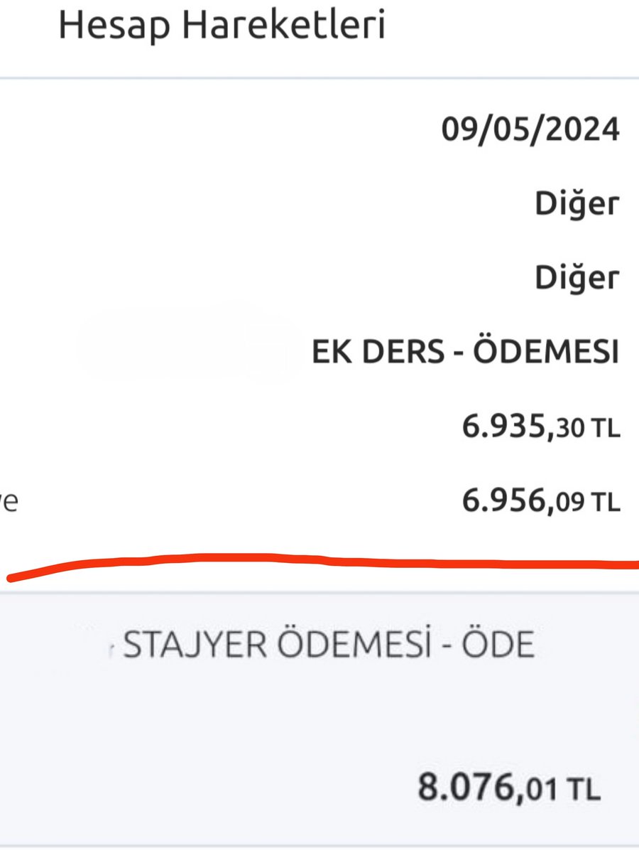 3 üniversite mezunu,11 yıllık ücretli öğretmen olarak aldığım maaş ile,
Lise son sınıf öğrencisi kızımın aldığı staj maaşı ektedir

Bir lise öğrencisi 3 lisans mezunundan daha fazla alıyorsa söylenecek söz kalmamıştır
#ÖmkdanÜcretliÖğrtmneStatü verilmelidir.
<a href="/RTErdogan/">Recep Tayyip Erdoğan</a> <a href="/meb_ttkb/">Talim ve Terbiye Kurulu Başkanlığı</a>