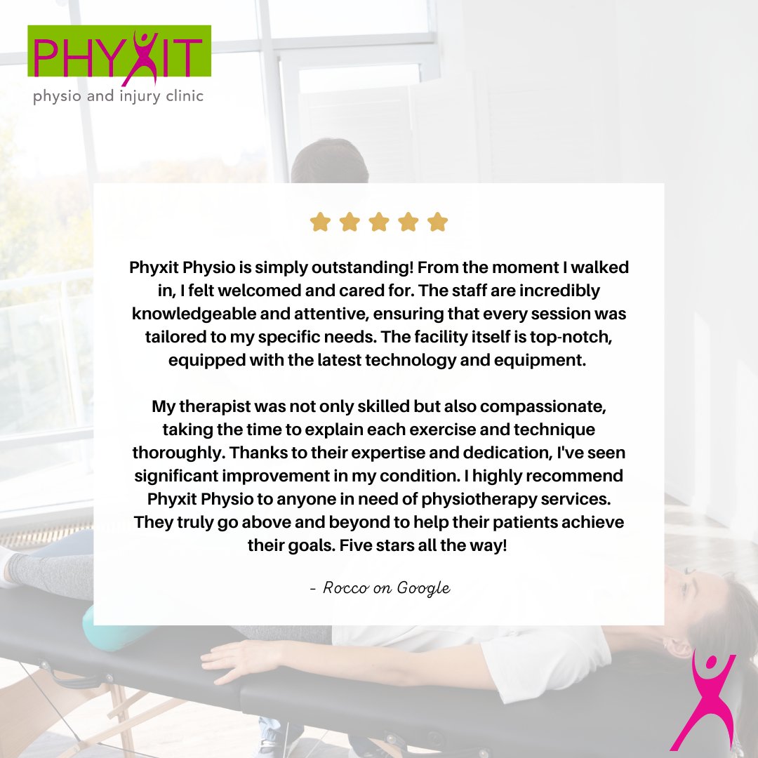 Some fabulous feedback from Rocco, thank you for taking the time to provide us with your experience at Phyxit

 #fitnessfeedback #gymlife #healthyliving #wellness #workouthub #trainingtips #fitspiration #fitfam #physiotherapy