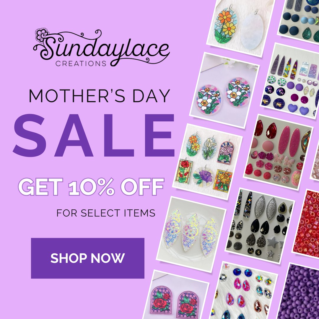 FLASH SALE 10% off Select Items at Sundaylace Creations 

Shop online for your bead supplies at sundaylacecreations.com 📮and enjoy affordable shipping—plus, reduced shipping on orders over $250! 🛍️ #beadstore #beadwork #beadingsupplies #beaders #beads #beadsale