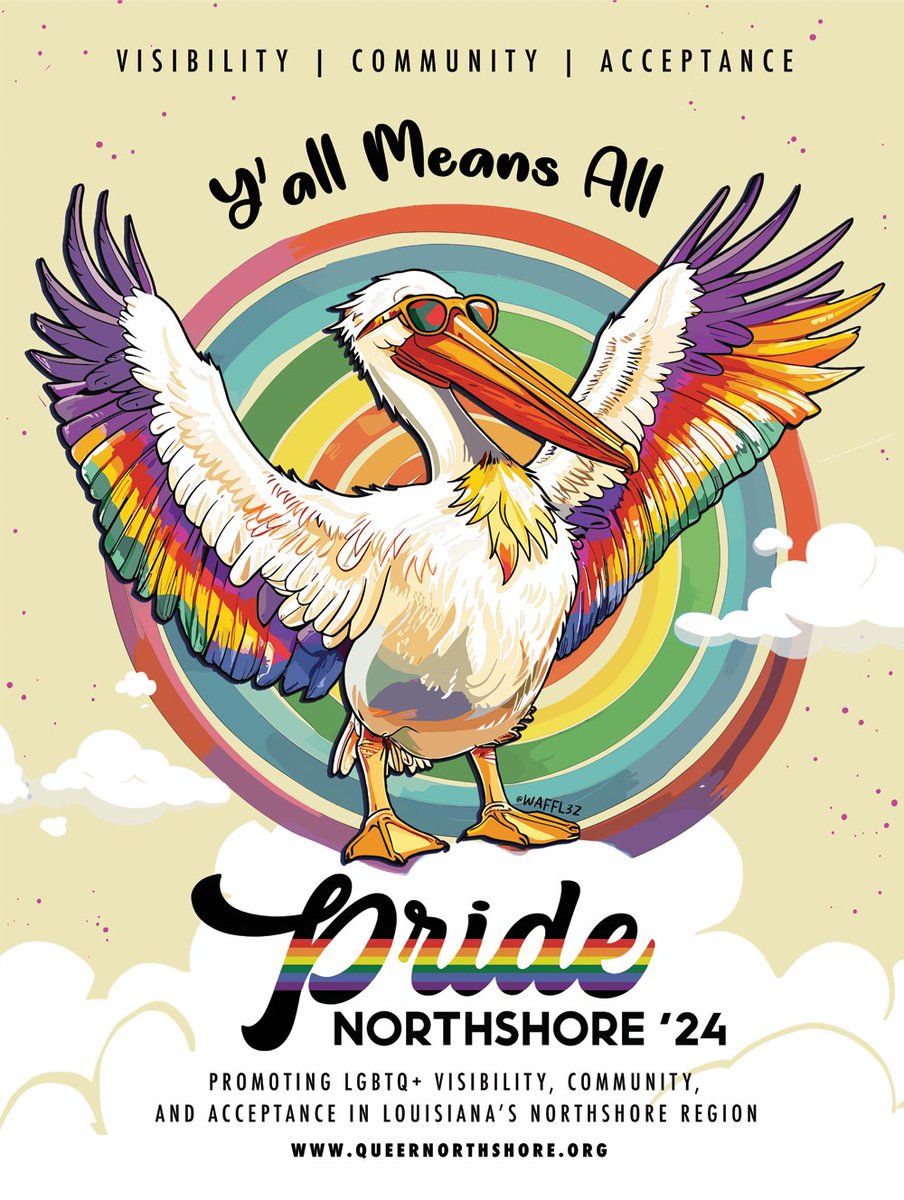 Introducing our official #PRIDENorthshore poster created by Ashley Franklin AKA waffl3z. 'This wasn't just artwork for me. It's a promise that the Northshore will always be a place where you can be loud, proud, and beautifully yourself.' These will be available for sale in June.
