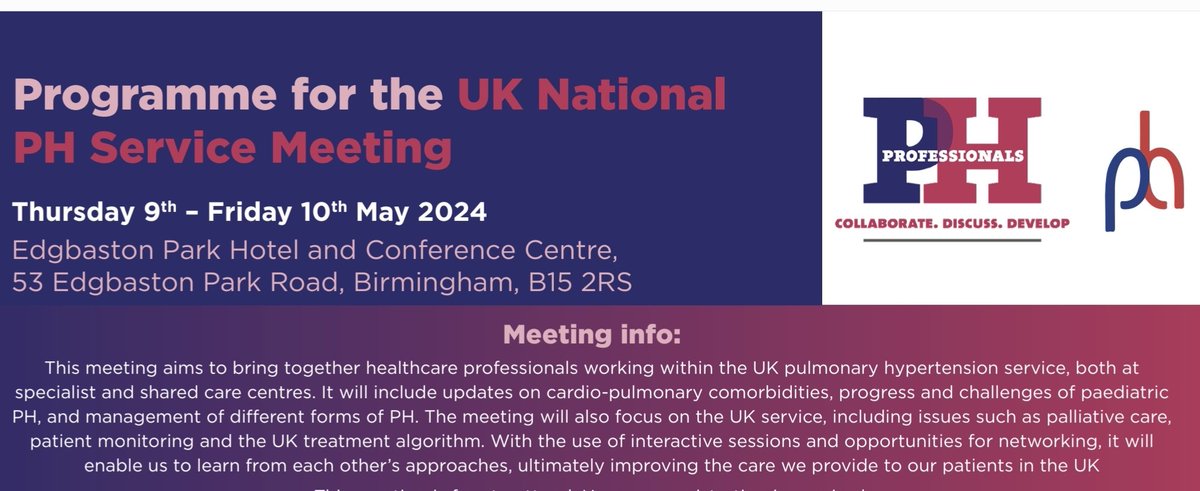 So grateful that we had the opportunity to get together - networking with our #pulmonaryhypertension colleagues and keep up to date with new advances. A real theme of personalised care to improve quality and quantity of life @PHA_UK @ImperialPeople