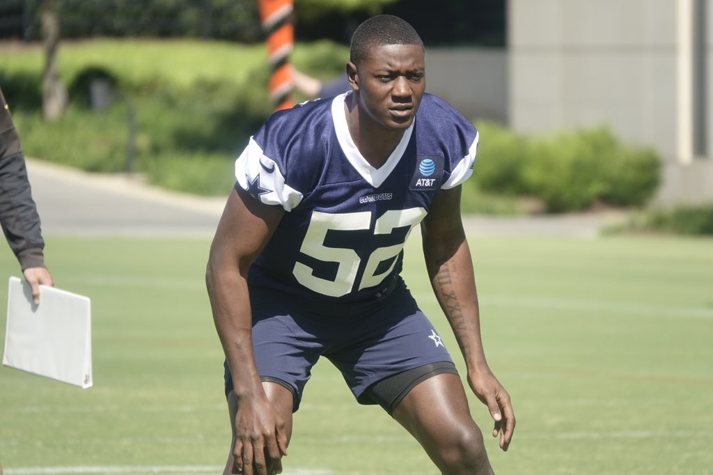 Byron Vaughns was a Swiss-army knife in his time in college as his length (84-inch wingspan) and athleticism allowed him to play off the edge, on the ground as a defensive lineman and off the ball as a linebacker. The Fort Worth Eastern Hills grad started this morning with the…