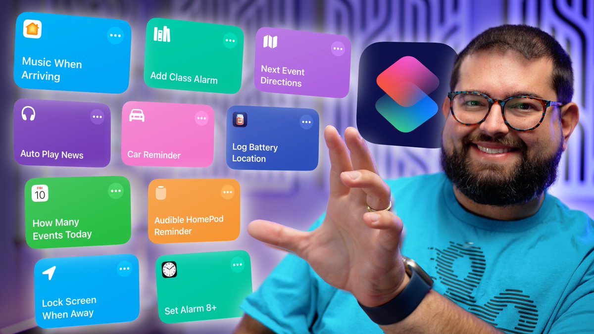stephenrobles's tweet image. 📺 Massive new Shortcuts video is up on the channel, all building automations YOU requested! Auto-create alarms based on events, speak reminders audibly on HomePod, and 11 more!
Watch here: youtu.be/7dLY5OmjDOQ