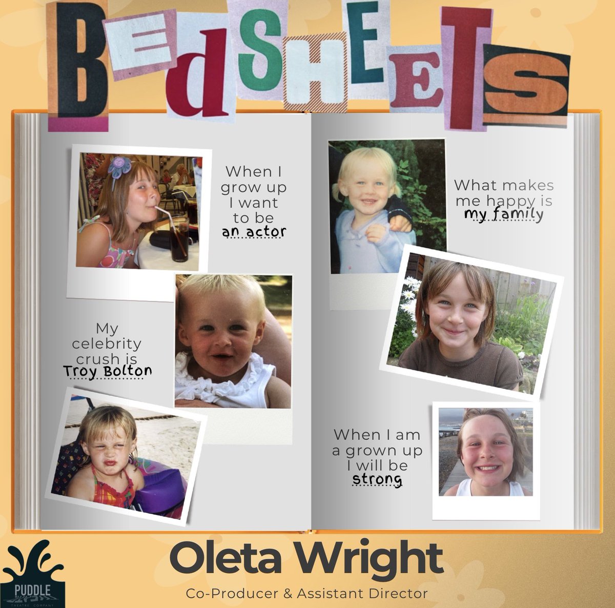 PuddleTheatre's tweet photo. MEET THE TEAM❗️

Take a look through our Bedsheets family photo album!📸

Nostalgia is such a key theme of the play so, as we have been creating Imogen’s backstory, we’ve also been reminiscing on our own childhood!

Get your tickets from the Edinburgh Fringe website! 🎟️ #edfringe https://t.co/ydzZM20rtL