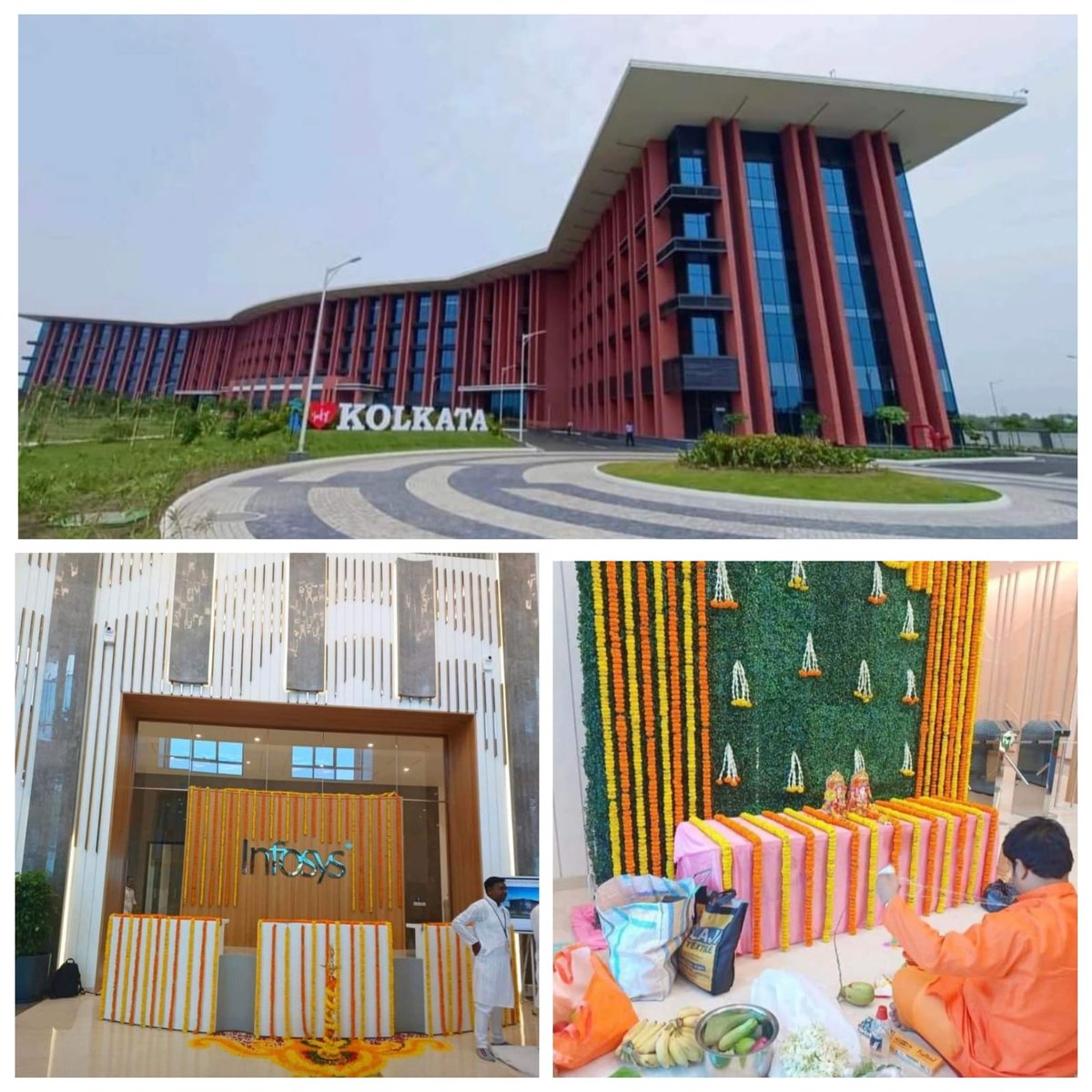 Infosys campus in Rajarhat Newtown was inaugurated today. In the first phase, 3000+ IT workers will be able to work together in this campus. Once the next phase is completed, the 50-acre campus will house 10,000+ workers.