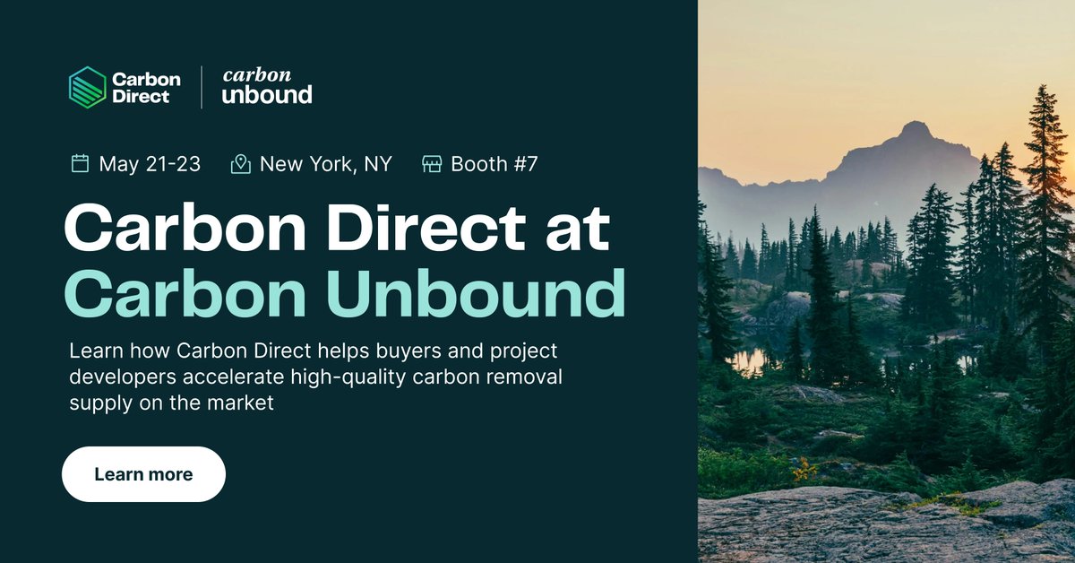 Join us at @UnboundSummits #CarbonUnbound! Discover how we bridge the gap between buyers & high-quality #carbonremoval sources, tailored to your #sustainability goals. From project inception to credit issuance, we're accelerating quality supply to market: bit.ly/3wyawrF