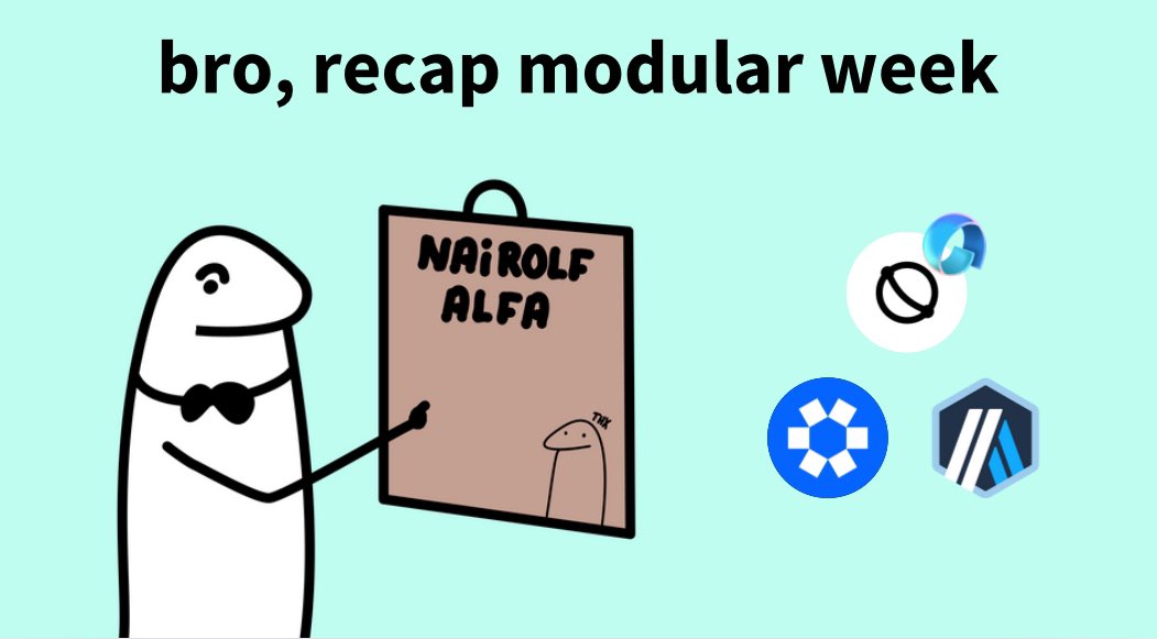 'bro recap modular week' 1. Omni Released Octane 2. Arbitrum’s Stylus Update 3. NodeKit Partnership with Avail Everything in less than 1 minute! 🧵