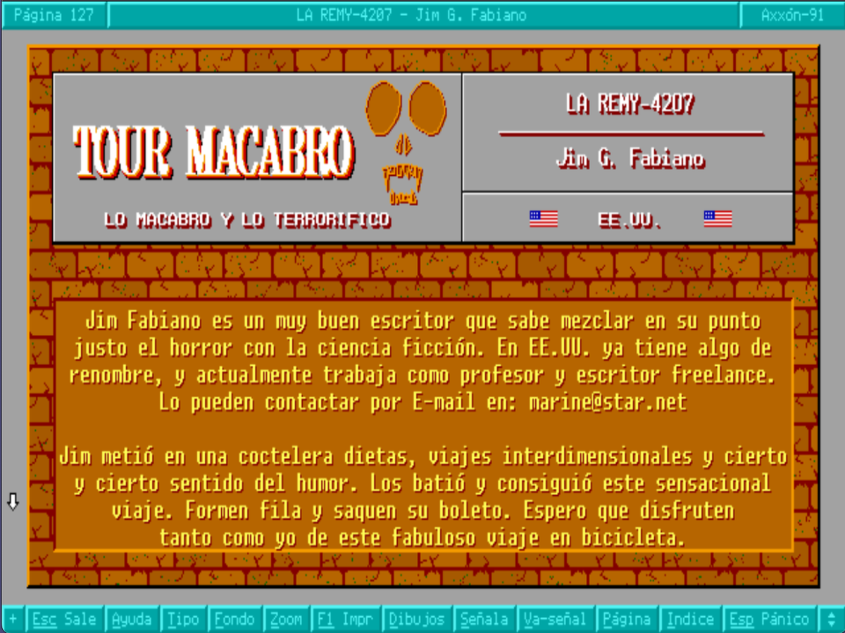 maxifirtman's tweet photo. En breve se cumplen 35 años del nacimiento de Axxón, una revista de ciencia ficción digital gratuita para DOS que se distribuía en diskettes. Luego vino la versión Windows, Palm y finalmente se fue diluyendo convertida en un sitio web.
Arte digital en unos pocos Kb. #RetroIT https://t.co/V5pplqvL4e