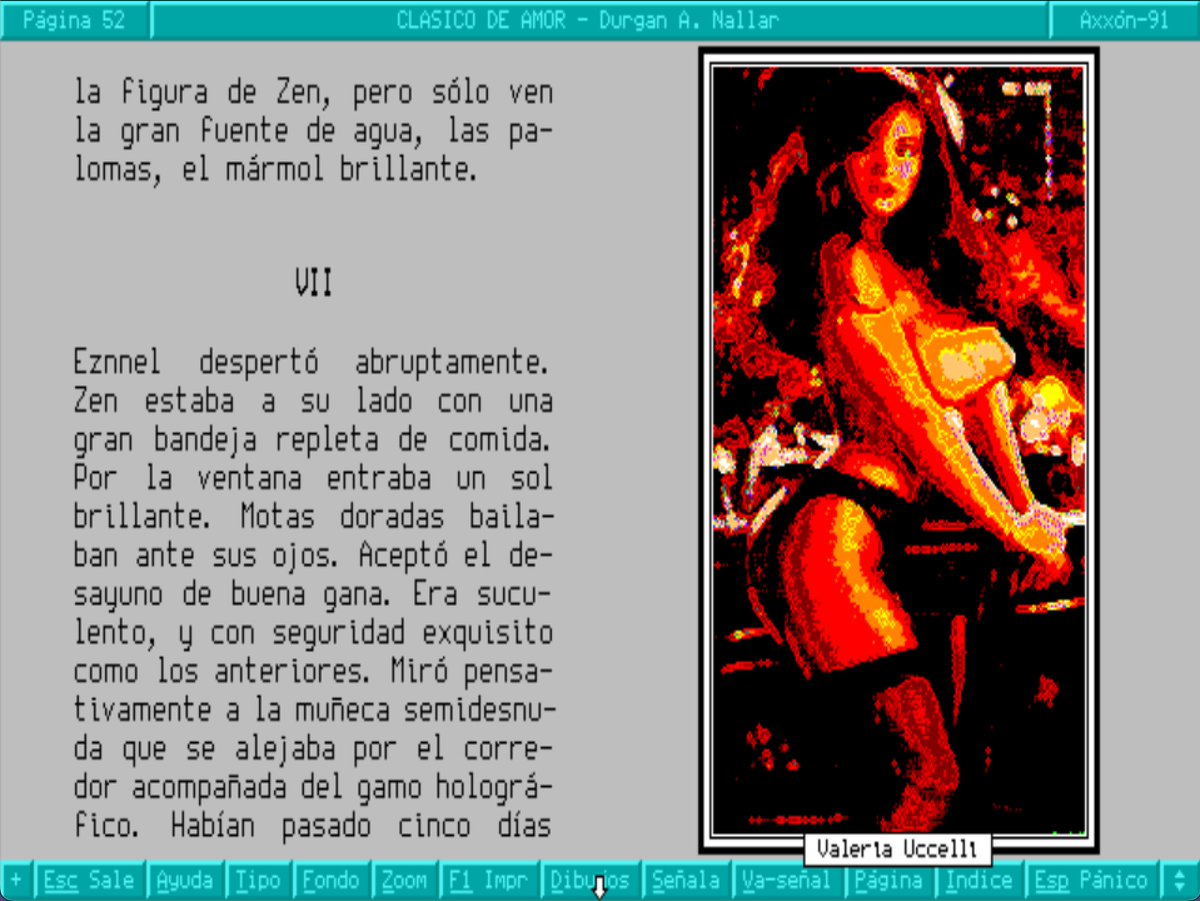 maxifirtman's tweet photo. En breve se cumplen 35 años del nacimiento de Axxón, una revista de ciencia ficción digital gratuita para DOS que se distribuía en diskettes. Luego vino la versión Windows, Palm y finalmente se fue diluyendo convertida en un sitio web.
Arte digital en unos pocos Kb. #RetroIT https://t.co/V5pplqvL4e