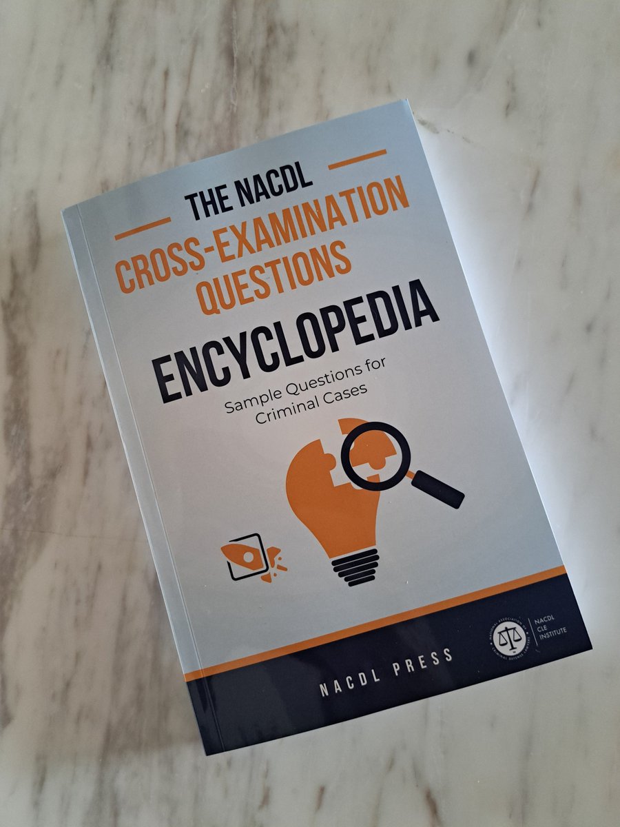 Very excited about what just arrived at my doorstep - @NACDL's NEW Cross-Examination Encyclopedia! Another outstanding resource for the criminal defense bar from the @NacdlStore Get your copy today! nacdl.org/Encyclopedia-C…