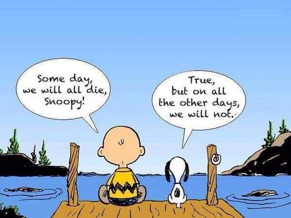 Wise words Snoopy......let's get talking and made those days count.