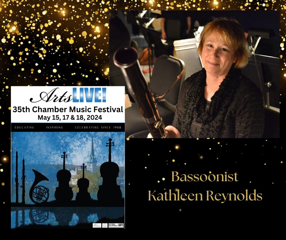 Kathleen Reynolds, bassoonist, is coming back to the festival this year!  For tix and event info, visit artsliveva.org. #Fxbg #fxbgevents #ChamberMusic #UMWmusic #UMWphilharmonic