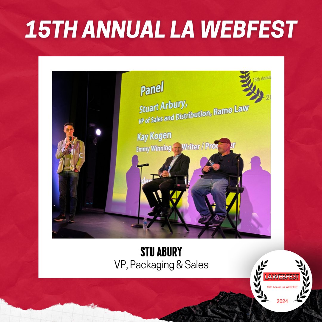 Speaker event alert! 🎤 Last week, Stuart Arbury (VP of Packaging & Sales) had the opportunity to speak on a panel at the 15th annual #LAWebFest. This LA-based web series festival serves as a hub to support emerging content creators. Moderated by Rich Halke and joined by Jay