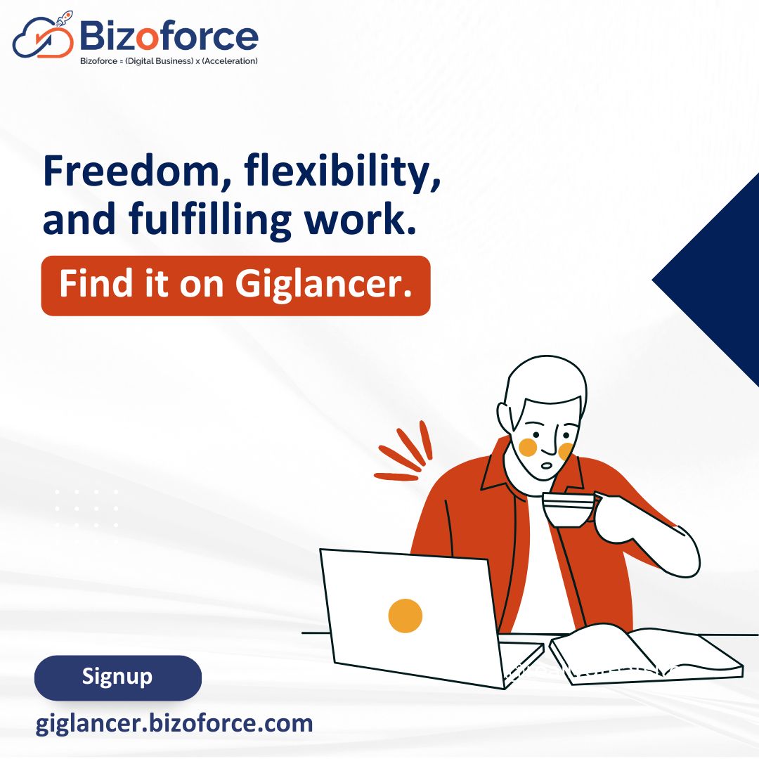 Discover the perfect blend of freedom, flexibility, and fulfillment on Giglancer. Your gateway to meaningful work that fits your lifestyle. 

Visit @ buff.ly/3j3qpPW

#Giglancer #WorkLifeBalance #Fulfillment #Bizoforce #Work