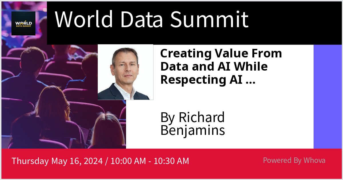 vrbenjamins's tweet photo. I am speaking at World Data Summit. Please check out my talk if you're attending the event! #worlddatasummit - via #Whova event app β¦@odise_iaβ© https://t.co/hbrEbNGd6W