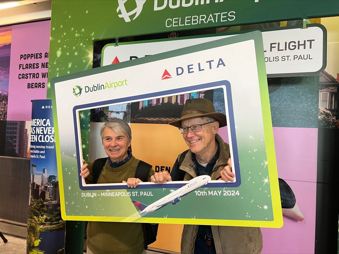 Temps parfait aujourd’hui à Dublin, pour le lancement de la nouvelle ligne de #Delta de #Dublin à #Minneapolis. Ce vol complétera les services quotidiens existants de Delta Air Lines Dublin à #Atlanta, #Boston et #NewYork -JFK