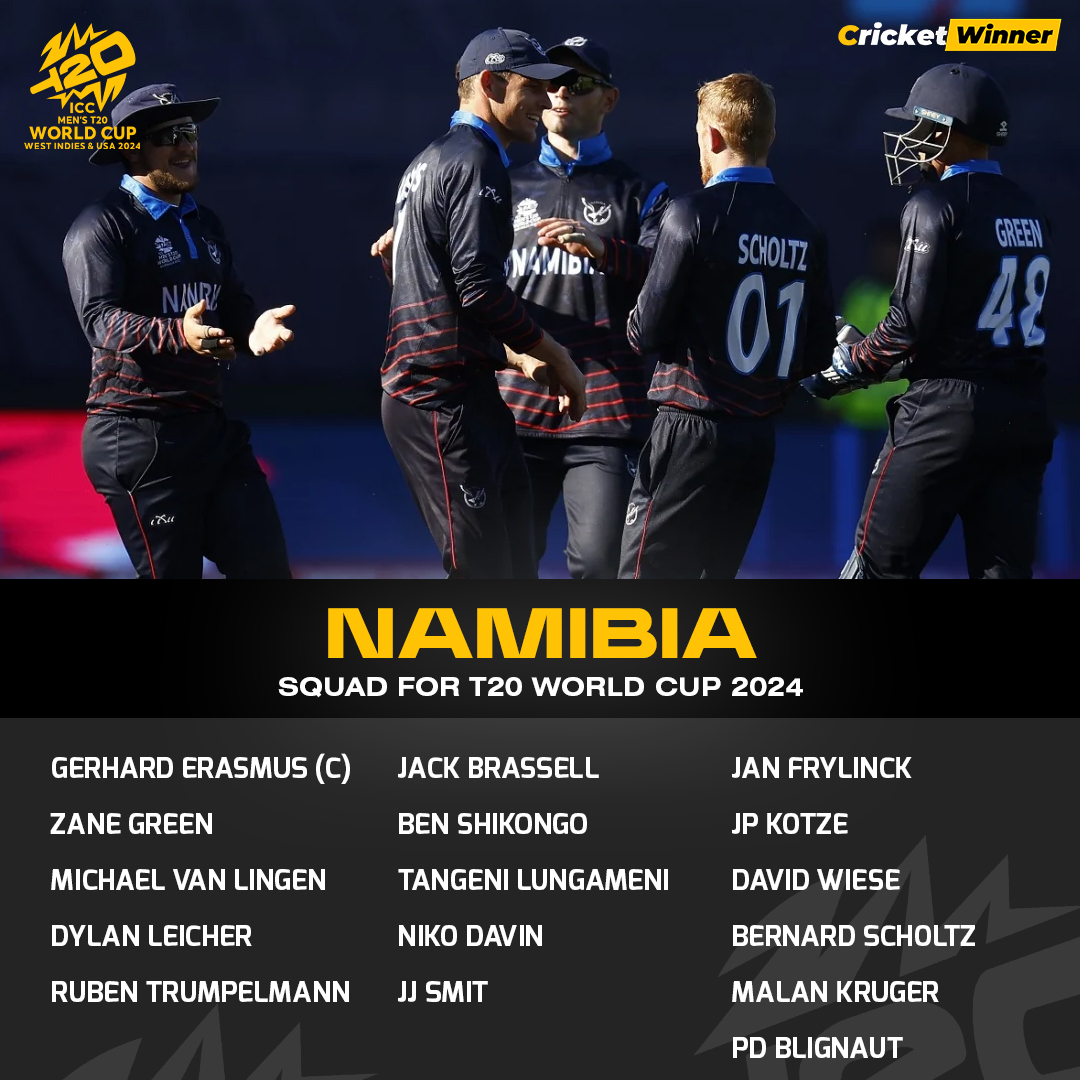 Namibia announced their squad for the T20 World Cup 2024.

#T20WorldCup2024 #Nambia #NamibiaSquad #CricketWinner