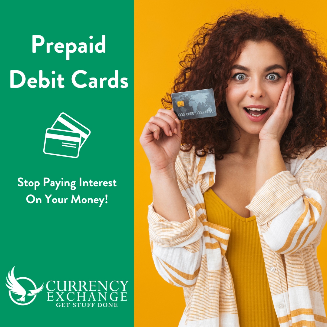 Take charge of your finances and ditch the high interest rates!

Our prepaid debit cards offer the convenience of credit cards without the hefty charges.

Learn more: tinyurl.com/3x676d2m

#ccea #IllinoisCurrencyExchange #prepaiddebitcards #debitcard