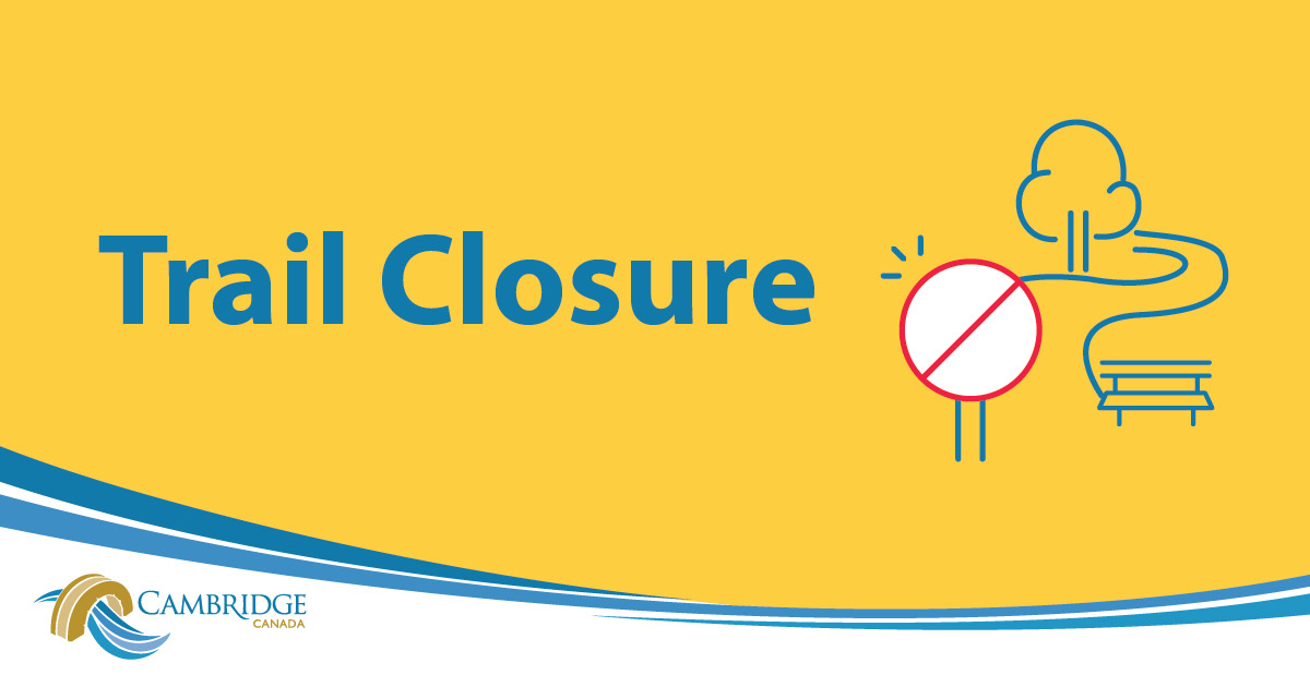 Heads up trail users. The Dan Spring Trail is closed between Dayton St & Water St. N as we work with the railway authority to address a safety concern. Your patience is appreciated.