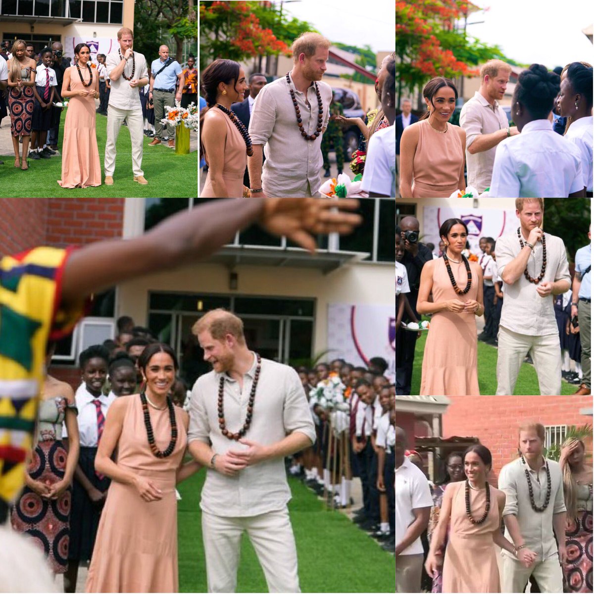 This is one of the highest honors you can receive as a guest. To be dressed in prepared agbada shows you're now part of the family. #PrinceHarry has been fully embraced by Nigerians. Rankadede Alhaji Harry! Founder of the #InvictusGames 💛🖤 🇳🇬.