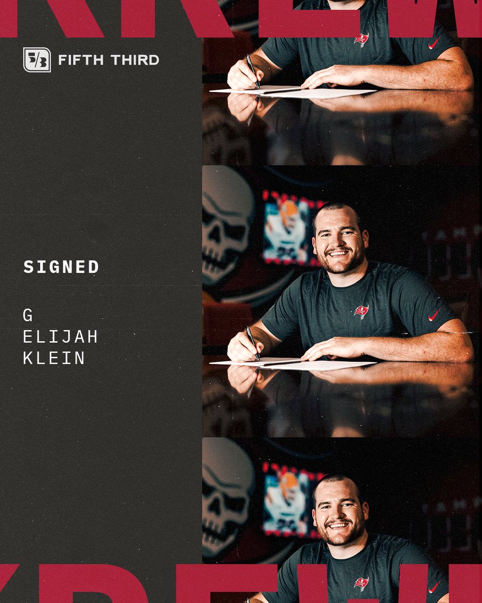 .<a href="/ElijahKlein79/">Elijah Klein</a> is officially a Buccaneer ✍️

#WeAreTheKrewe